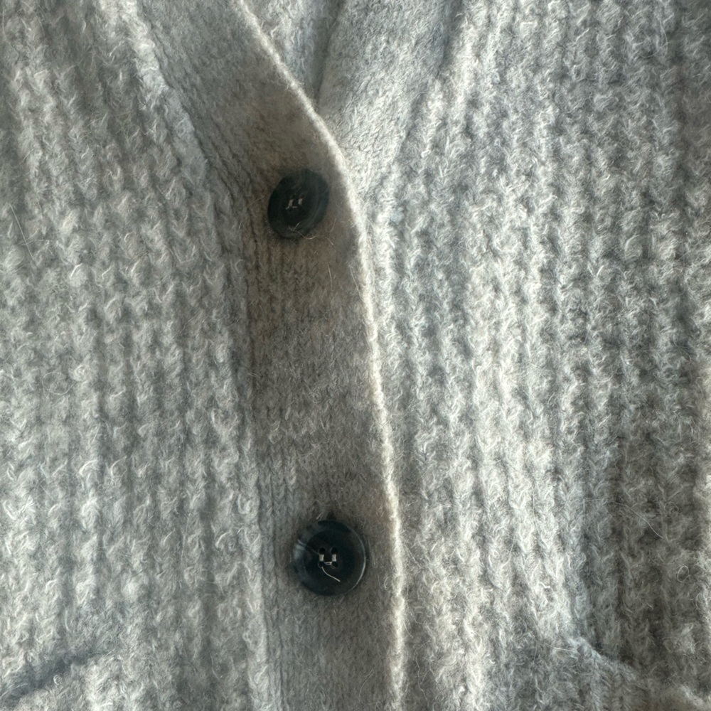 Nordstrom BP Oversized Waffle Stitch Cardigan Grandpa Sweater Size XS - Picture 5 of 13